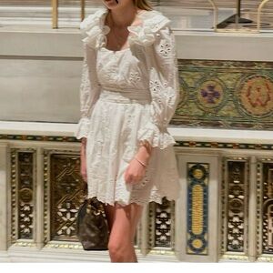 For Love And Lemons Ivory Eyelet  dress white